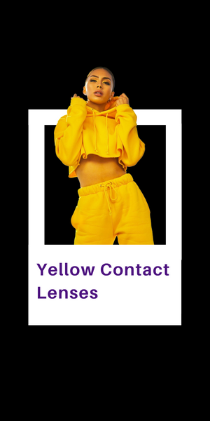 Yellow contact lenses